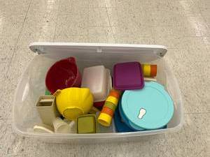 Tote of Tupperware