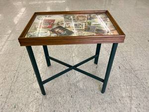 Table with Vintage Post Cards on Top