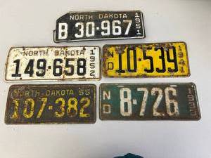 1930s, 40s &amp 50s ND License Plates