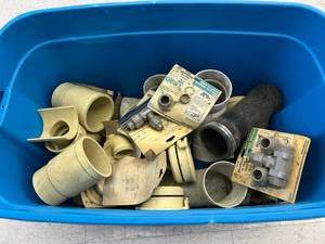 Tote of Plumbing Supplies