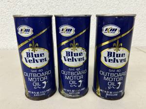 Blue Velvet Outboard Motor Oil - 3 Cans