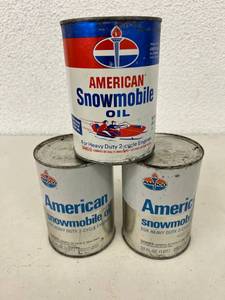 American Snowmobile Oil Cans