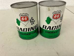 Phillips 66 Racing Oil Cans