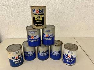 Mobil Oil Cans