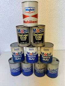 Mobil Oil Cans