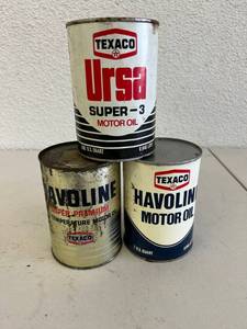 Texaco Oil Cans