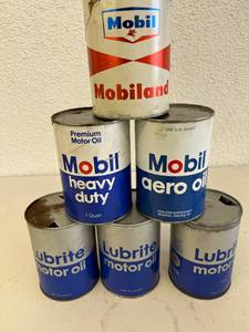 Mobil Oil Cans