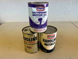 Texaco Oil Cans