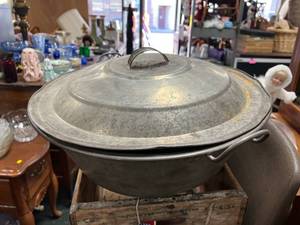 Antique Dough Riser Bowl with Lid