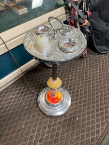 Very Unique Floor Standing Ashtray with Light & Electric Lighter