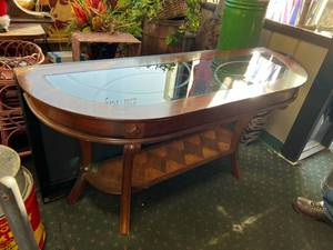 Glass Top Sofa Table