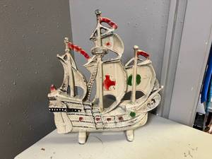 Cast Iron Pirate Ship Door Stop