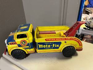 Wyandotte Tow Truck Moto-Fix 1950s Pressed Steel Wrecker