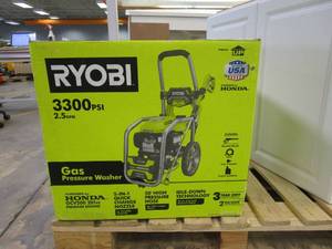 lot 200 image: RYOBI 3300 PSI 2.5 GPM Cold Water Gas Pressure Washer with Honda GCV200 Engine (OPEN BOX, APPEARS TO BE COMPLETE)