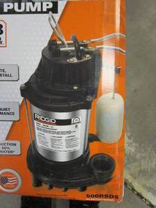 lot 243 image: RIDGID 12 HP Stainless Steel Dual Suction Sump Pump (OPEN BOX)