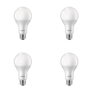 lot 216 image: PHILIPS 150-Watt Equivalent A21 Dimmable with Warm Glow Dimming Effect Energy Saving LED Light Bulb Soft White (2700K) (4-Pack) (TOTAL 32 BULBS)