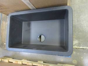 lot 262 image: BLANCO IKON Farmhouse Apron Front Granite Composite 30 in. Single Bowl Kitchen Sink in Anthracite