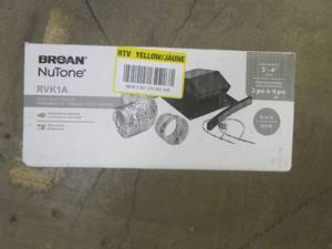 lot 272 image: BROAN NUTONE 3 in. to 4 in. Roof Vent Kit for Round Duct Steel in Black (OPEN BOX)