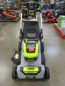 lot 279 image: RYOBI 40V HP Brushless Whisper Series 21. in Walk Behind Self-Propelled All Wheel Drive Mower (TOOL ONLY, NICE CONDITION)