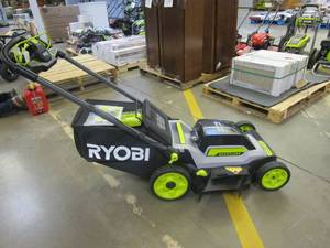 lot 280 image: RYOBI 40V HP Brushless 20 in. Cordless Electric Battery Walk Behind Self-Propelled Mower with 6.0 Ah Battery and Charger