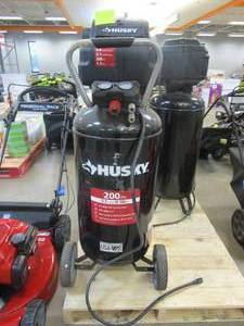 lot 318 image: HUSKY 27 Gal. 200 PSI Oil Free Portable Vertical Electric Air Compressor (FOR PARTS ONLY)