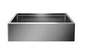 lot 250 image: BLANCO QUATRUS R15 ERGON Farmhouse Apron-Front Stainless Steel 33 in. Single Bowl Kitchen Sink
