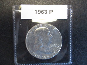 7. 1963-P Ben Franklin Silver Half Dollar - Uncirculated Directly taken from Original 10.00 Mint Roll (See Pictures)