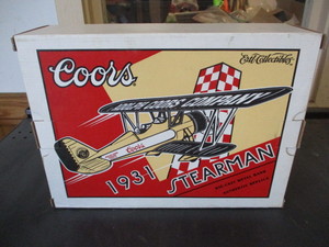 23. Ertl Collectables 1931 Coors Beer Stearman Flyer Die Cast Metal Coin Bank