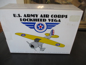 31. Spec Cast Collectibles 1932 Y1C-12 Lockheed Vega 5B US Army Air Corps Die Cast Metal Coin Bank