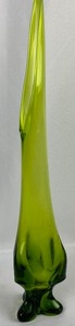 lot 29 image: Vintage Viking 24 Green Glass Swung Vase