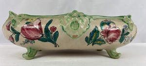 lot 396 image: Vintage M.G.A (Mazzotti Giuseppe Albisola) Ceramics - Hand Painted Floral Jardiniere