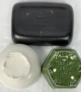 lot 134 image: Vintage Pottery - Green, Black & White - Haeger