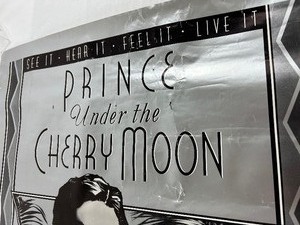 lot 125 image: Vintage Original Prince Under The Cherry Moon Rolled Silver Movie Poster - 1986
