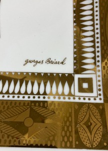 lot 181 image: Georges Briard Mid-Century Glass Gold Square Tray