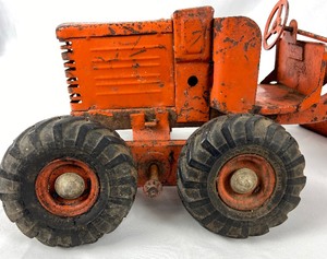 lot 174 image: Vintage 1940s Doepke Adams Road Grader Pressed Steel Toy