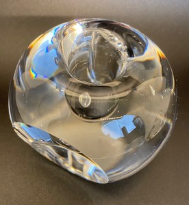 lot 246 image: Glass Menagerie -  Orrefors Candle Holder, Tea Light Holder, Paperweight and Duck Trinket Dish