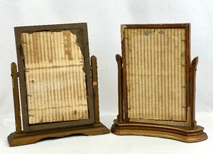 lot 172 image: Two Antique Tabletop Wooden Swivel Frames - From the Art Deco Era 1920s-1930s