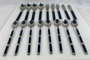 lot 284 image: Vintage ROSENTHAL (Austria) and STANLEY ROBERTS (Japan) Stainless Steel Silverware