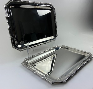lot 287 image: Two Farberware Stainless Steel Serving Platters