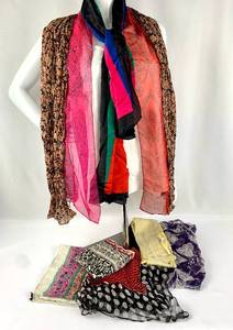 lot 292 image: An Array of Vintage Fashion Scarves