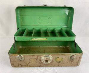 lot 297 image: Vintage Union Steel Chest TackleTool Box