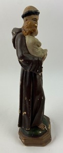 lot 334 image: Vintage Statue of St. Anthony of Padua - Portuguese Priest