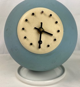 lot 62A image: RARE Mid Century 1950s Peter Pepper Products Ceramic Clock (Originally from Weather Station)- Germany