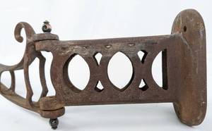 lot 274 image: Antique Faries Cast Iron Articulating Wall Sconce - DentalIndustrial Swing-Arm