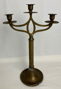 lot 342 image: Vintage Brass Decor- Candelabra, Candle Wall Sconces & Pitcher
