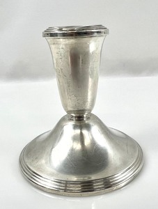 lot 344 image: Newport Sterling Weighted Candlestick #17213 w Top Portion of Another