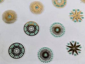 lot 185 image: MCM Dorothy Thorpe Atomic Starburst Glama Glass Ruffled Platter