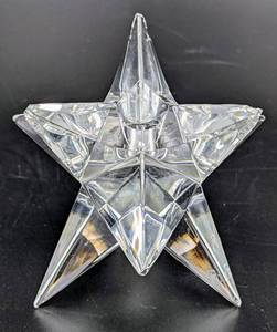 lot 239 image: Vintage Rosenthal Crystal Pointed Star Candle Holders