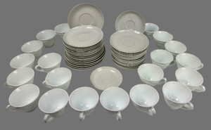 lot 307 image: 32 Rosenthal White China Saucers and 20 White Cups