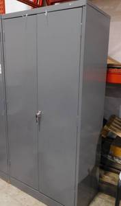 lot 23 image: Uline Metal Storage Cabinet - 3(w) x 6(h) x 18(d)